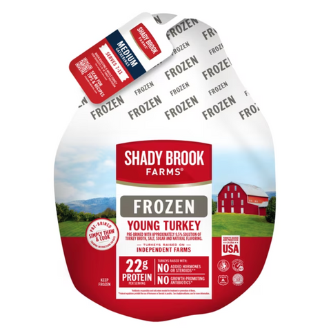 Shady Brook Farms, Frozen, Whole, Turkey, 10 - 16 lbs (Serves 7 - 11)