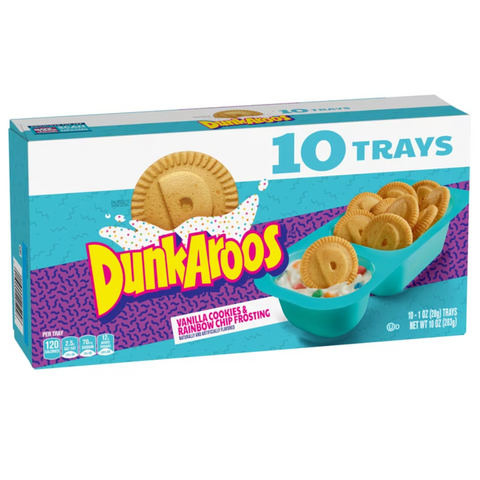 Dunkaroos Vanilla Cookies and Rainbow Chip Frosting, 10 Count, 10 oz