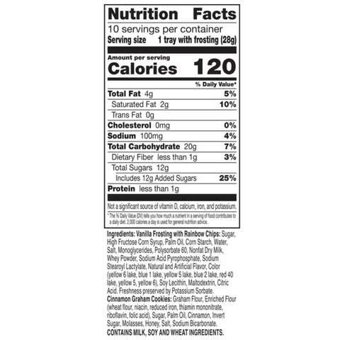 Dunkaroos Cinnamon Graham Cookies and Rainbow Chip Frosting, 10 Ct, 10 oz