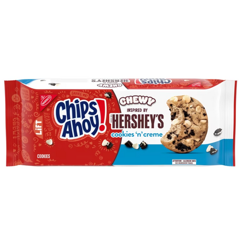 CHIPS AHOY! Chewy Hershey's Cookies 'n' Creme Bar-Inspired Cookies, 9.58 oz