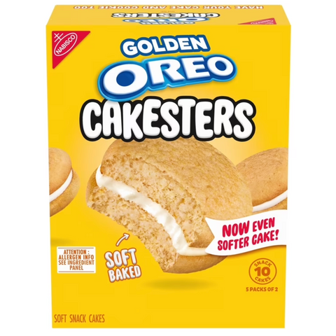 Oreo Golden Cakesters Soft Snack Cakes, 5 Count