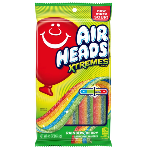 Airheads Xtremes Belts Candy, Rainbow Berry, 4.5 oz