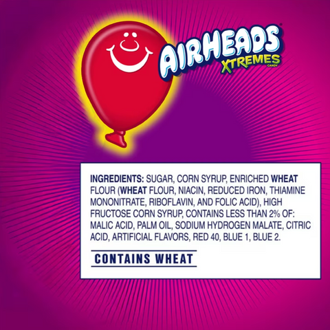 Airheads Xtremes Belts Candy, Very Berry, 9 oz