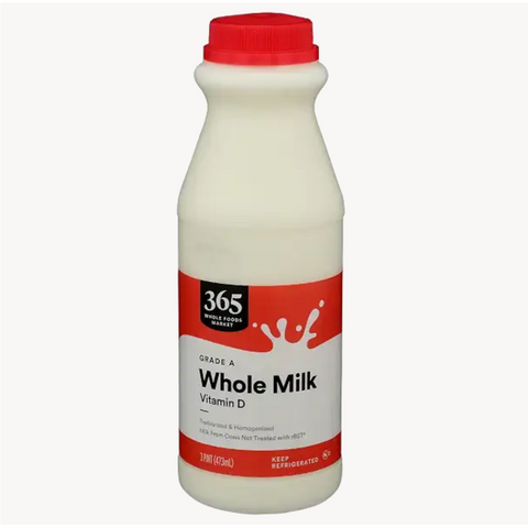 365 Whole Milk, 1 pint, 16 fl oz