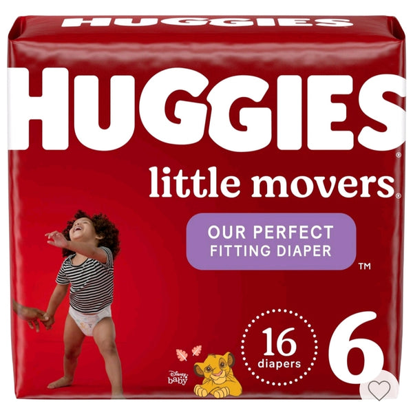 Huggies Little Movers Baby Diapers - Size 6 (16 Count)