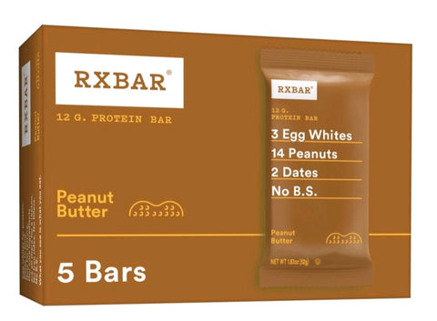 RXBAR Protein Bars, Peanut Butter, 5 Ct