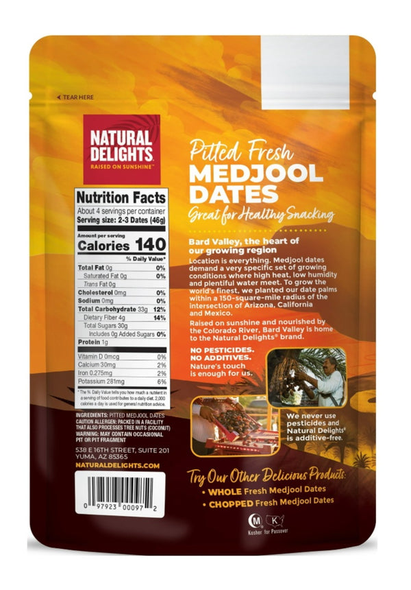 Natural Delights Pitted Medjool Dates, 8 oz
