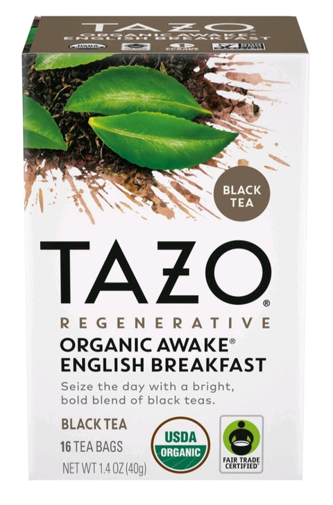 Tazo Awake English Breakfast Tea Bags Black Tea, 16 Count