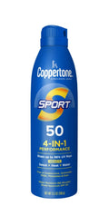 Coppertone SPF 50, Sunscreen Sport Spray, 5.5oz.