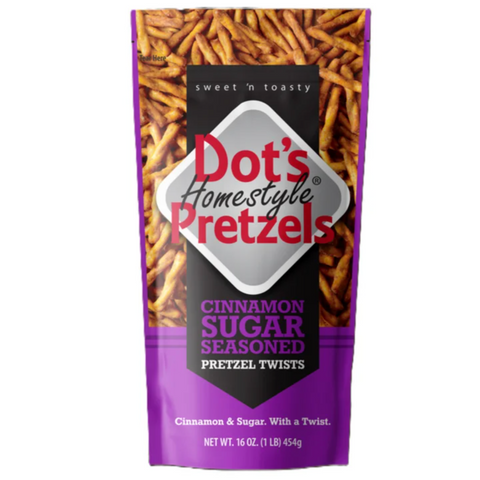 Dot's Homestyle Pretzels Cinnamon Sugar Seasoned Pretzel Twists, 16 oz