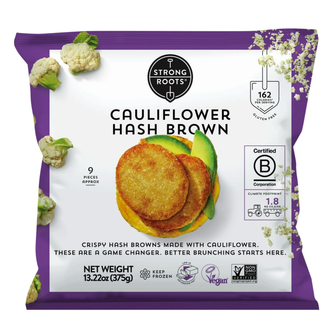 Strong Roots Cauliflower Hash Brown Patties, 13.22 oz – Water Butlers