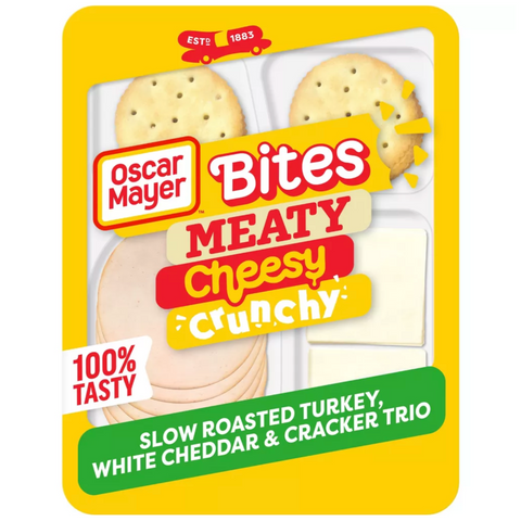 Oscar Mayer Bites with Slow Roasted Turkey, White Cheddar Cheese and Crackers, 3.3oz