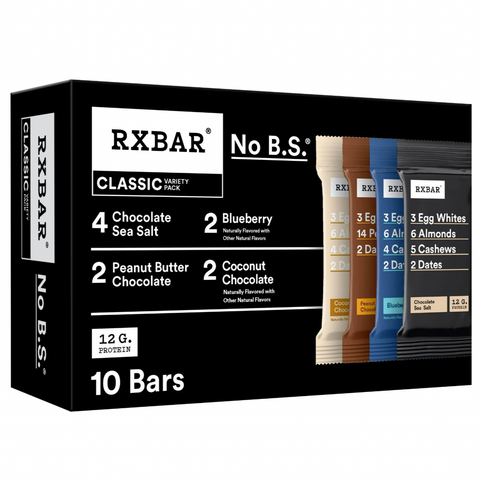 RXBAR Protein Bars Variety Pack, 10 Count