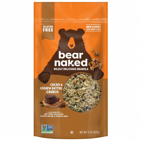 Bear Naked, Granola, Cacao and Cashew Butter, Gluten Free, 15 oz