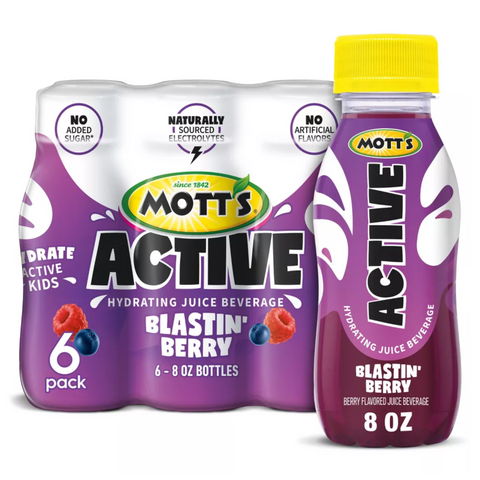 Mott's Active Blastin' Berry Juice Drink, 8 fl oz, 6 Count