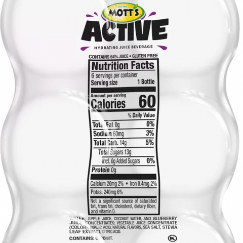 Mott's Active Blastin' Berry Juice Drink, 8 fl oz, 6 Count