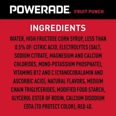 Powerade Fruit Punch Bottled Electrolyte Sports Drink, 12 fl oz, 8 Count