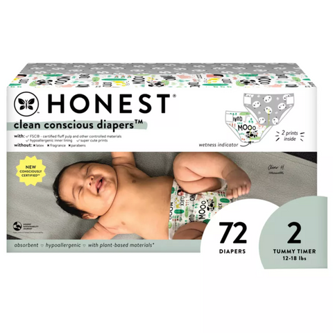 The Honest Company Diapers - Size 2, 72 Ct