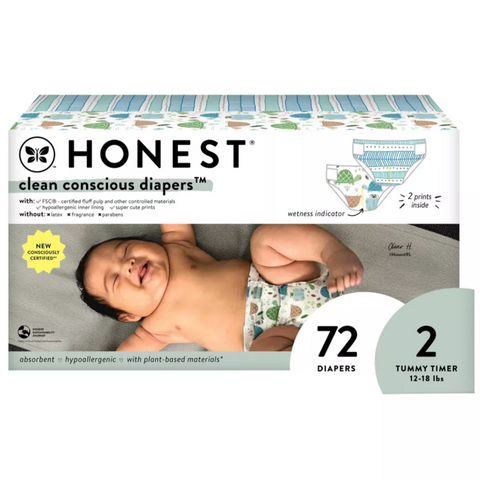 The Honest Company Diapers - Size 2, 72 Ct