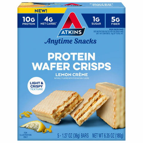 Atkins Protein Wafer Crisps, Peanut Butter, Keto Friendly, 5 Count