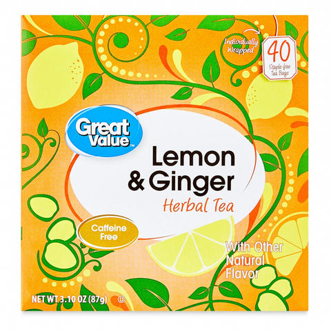 Great Value Lemon & Ginger Tea, 40 Count