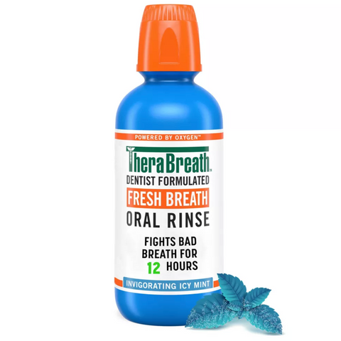 TheraBreath Fresh Breath Mouthwash, Icy Mint, 16 oz