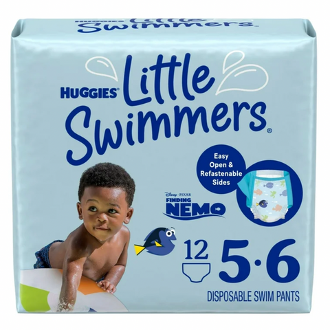 Huggies Little Swimmers Swim Diapers, Size 5-6 Large, 12 Ct