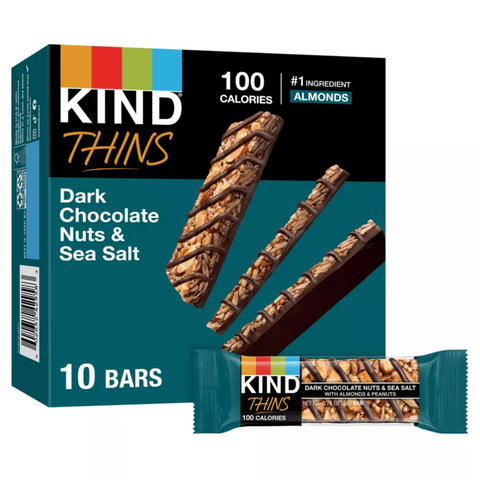 Kind Thins Dark Chocolate Nuts Sea Salt, 7.4oz, 10 Count