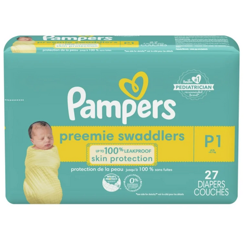 Pampers Swaddlers Diapers - Preemie, 27 Count