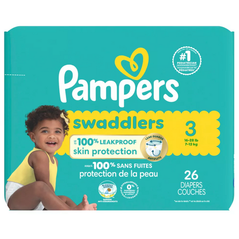 Pampers Swaddlers Diapers - Size 3, 26 Count