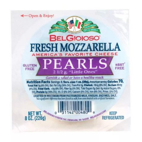 BelGioioso Fresh Mozzarella Pearl Cheese, 8oz