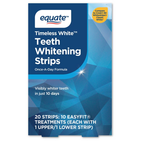 Equate 10 Day Timeless White Teeth Whitening Kit, 20 Strips