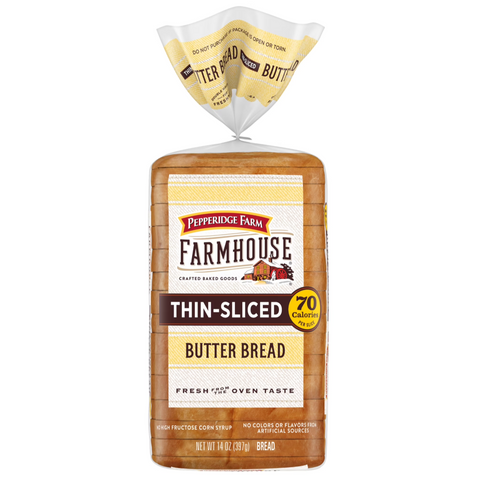Pepperidge Farm Farmhouse Thin-Sliced Butter Bread, 14 oz