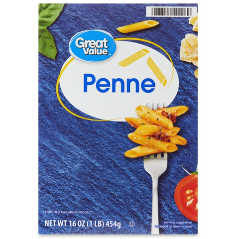 Great Value Penne Pasta, 16 oz