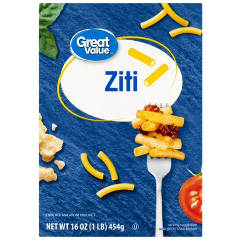 Great Value Ziti, 16 oz