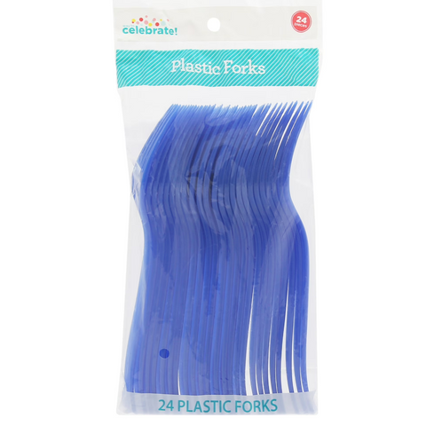 Plastic Disposable Forks, 24 Count