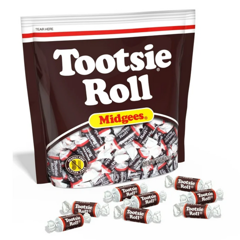 Tootsie Roll Midgees, Gluten Free and Peanut Free Chocolate Taffy, 15 oz