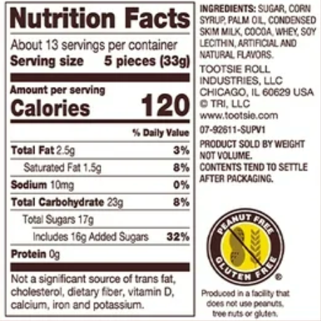 Tootsie Roll Midgees, Gluten Free and Peanut Free Chocolate Taffy, 15 oz