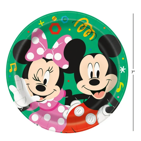 Disney Mickey & Friends Clubhouse Round 7" Dessert Plates, 8 Count