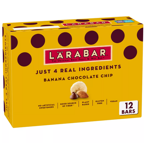 Larabar Gluten Free Bar, Banana Chocolate Chip, 12 Count