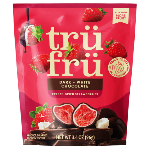 Tru Fru Hyper-Dried Strawberries Covered in Dark Chocolate Candy, 3.4oz