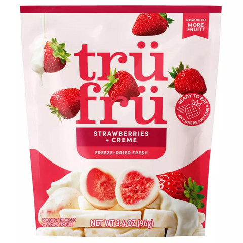 Tru Fru Hyper-Dried Strawberries & Crème Candy, 3.4oz