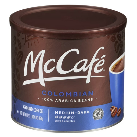 McCafe Colombian Ground Coffee, Medium Roast, 30 oz