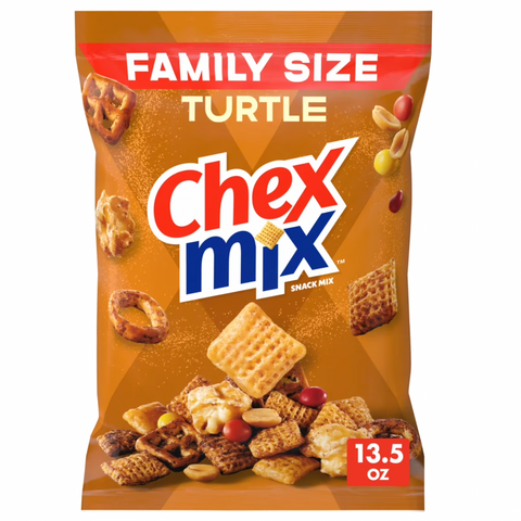 Chex Mix Indulgent Turtle Snack Mix, Family Size, 13.5 oz