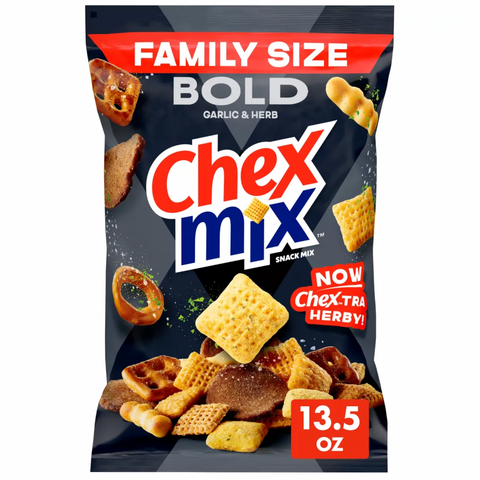 Chex Mix Bold Party Blend Savory Snack Mix, Family Size, 13.5 oz