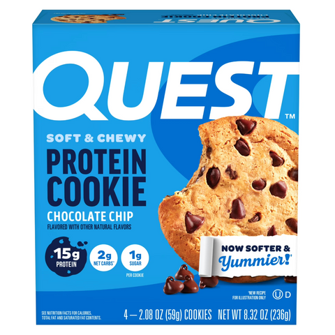 Quest Protein Cookie, Chocolate Chip, 4 Ct