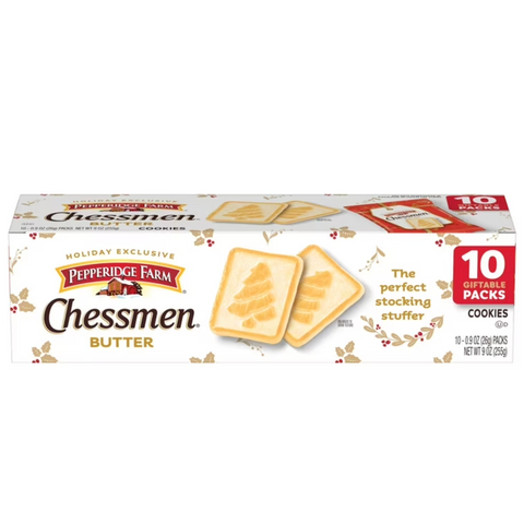 Pepperidge Farm Chessmen Butter Holiday Cookies, 10 Count
