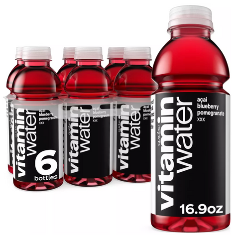 Vitaminwater XXX, Açai-Blueberry-Pomegranate, 16.9 fl oz, 6 Ct
