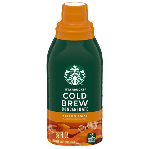 Starbucks Cold Brew Coffee, Caramel Dolce, 32 oz