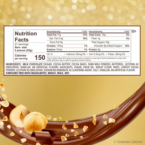 Ferrero Rocher Fine Hazelnut Chocolates, 12 Ct